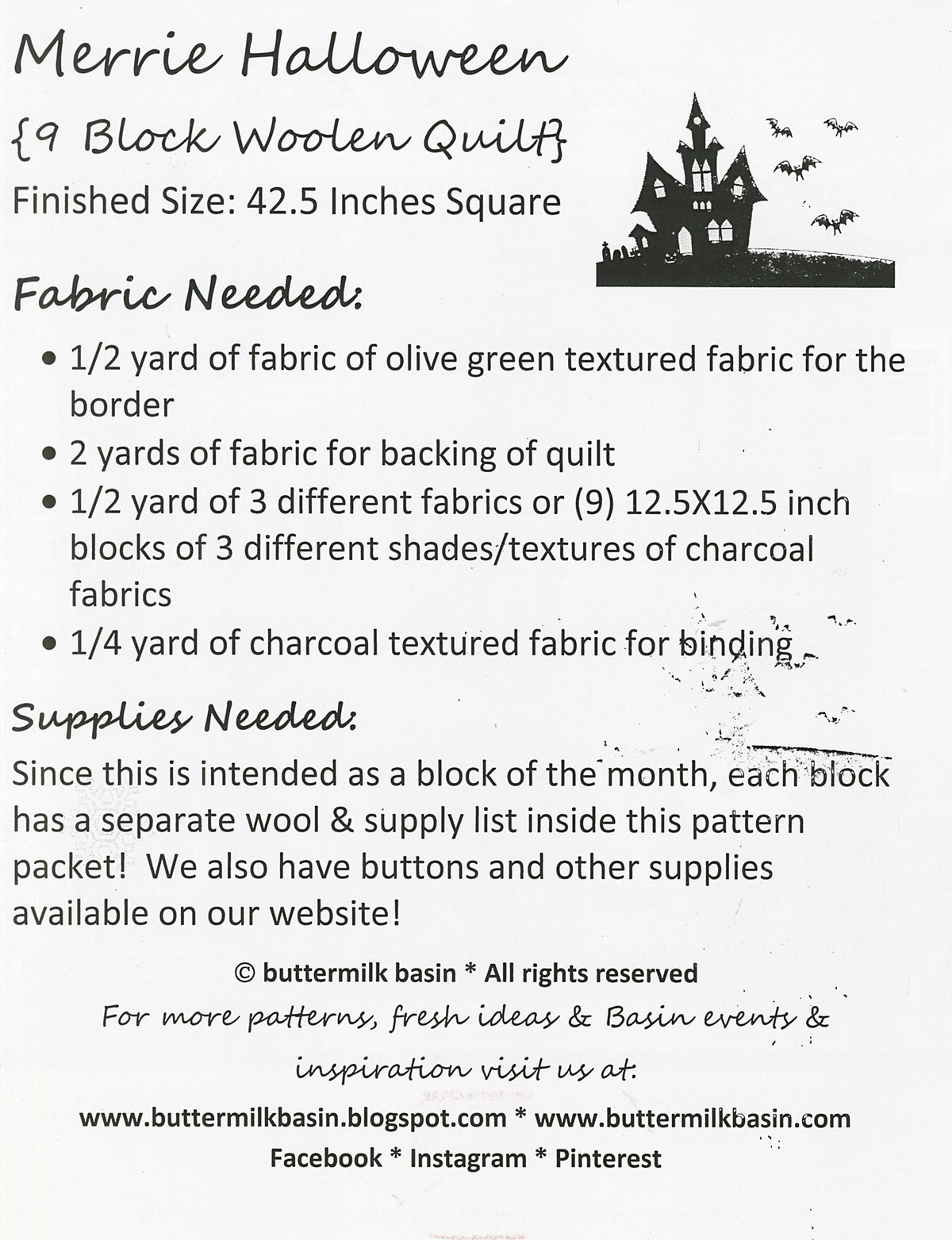 Merrie Halloween Block of the Month