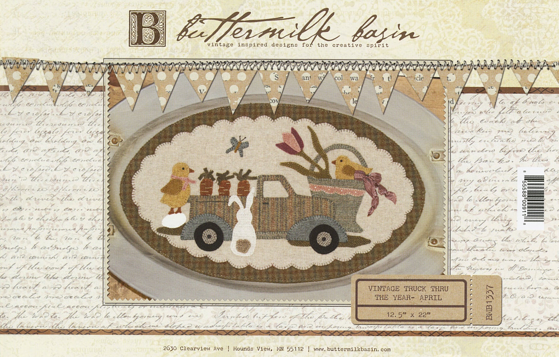 Vintage Truck Thru The Year - April 12-1/2in x 22in