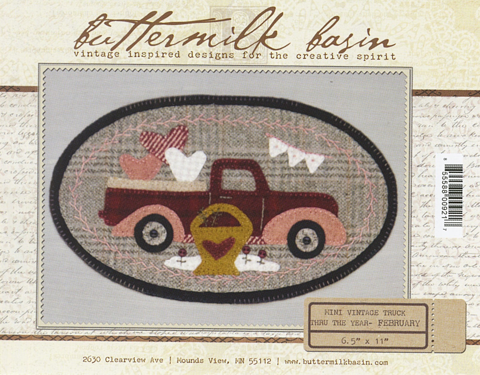 Mini Vintage Truck Thru The Year - February 6-1/2in x 11in