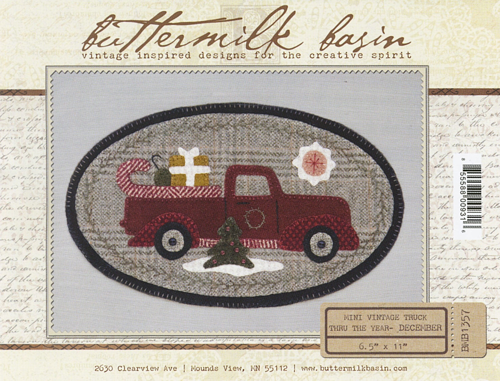 Mini Vintage Truck Thru The Year - December 6-1/2in x 11in
