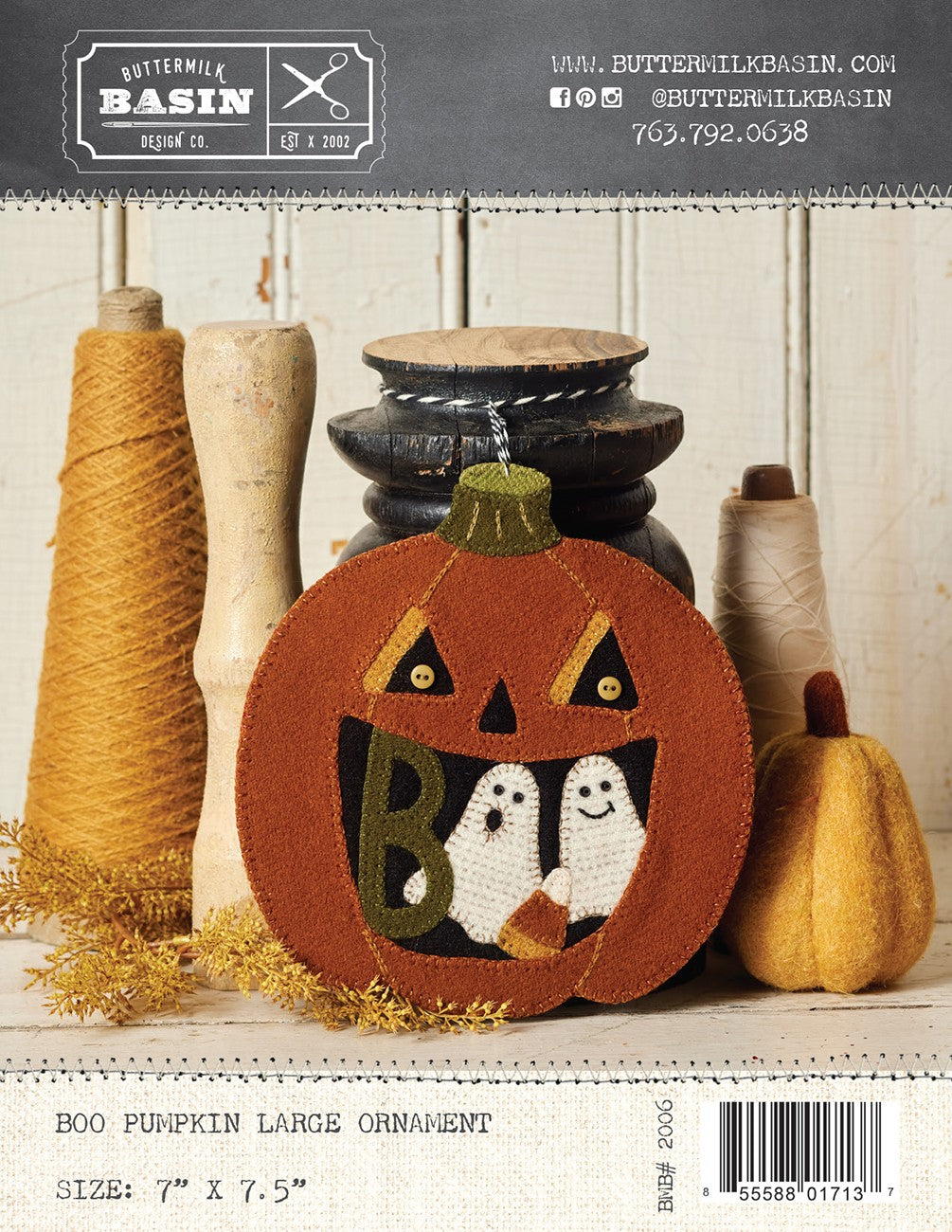 BOO Pumpkin Large Ornament