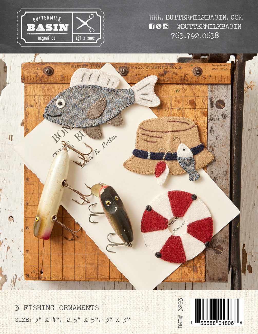 3 Fishing Ornaments