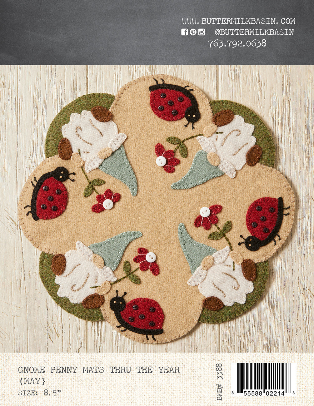 Gnome Penny Mats Thru the Year - May