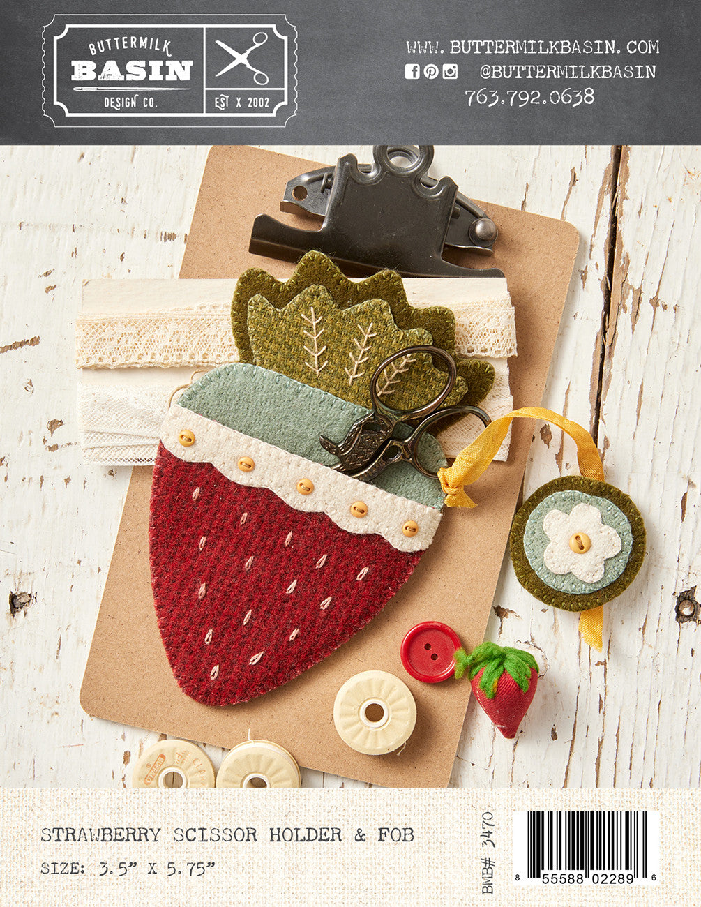 Strawberry Scissor Holder & Fob