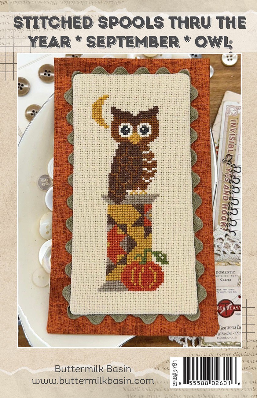 Stitched Spools Thru The Year September Owl