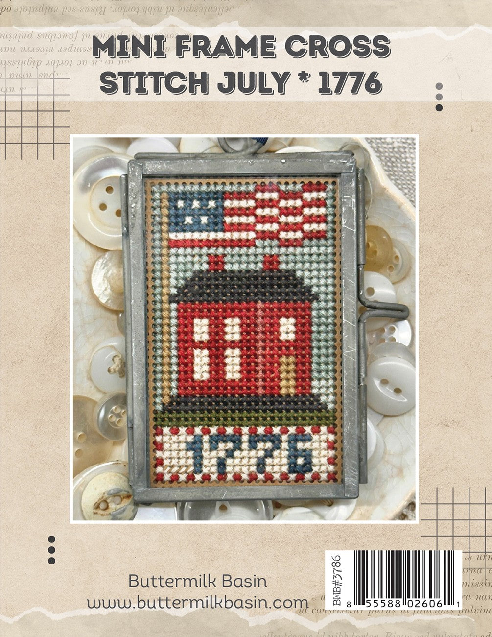 Mini Frame Cross Stitch July 1776