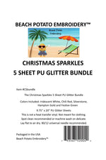 Christmas Sparkles Glitter Sheet Bundle 5pk