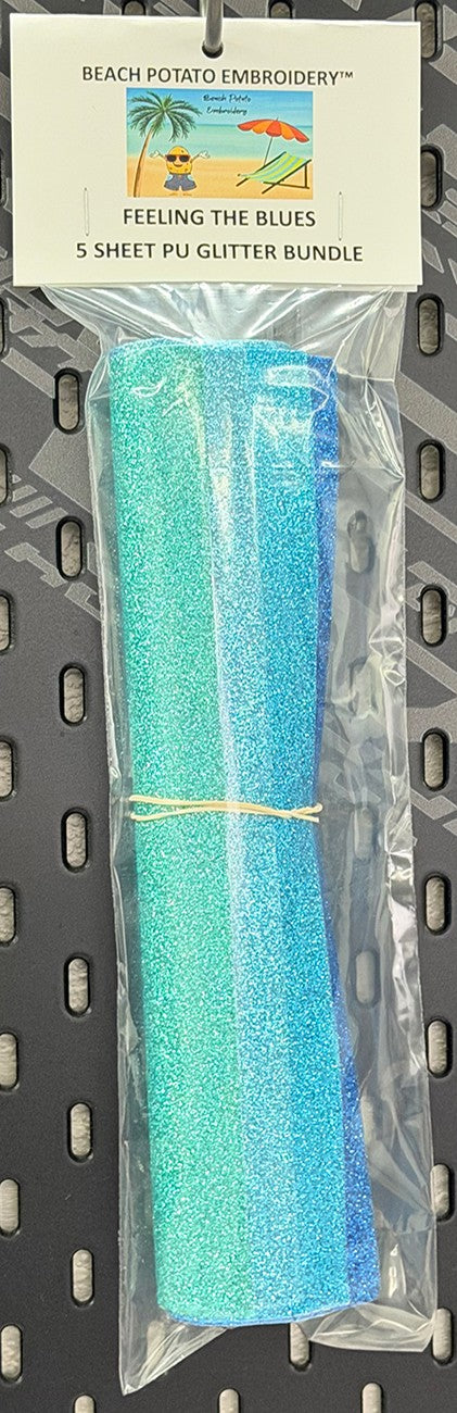 Feeling The Blues Glitter Sheet Bundle 5pk