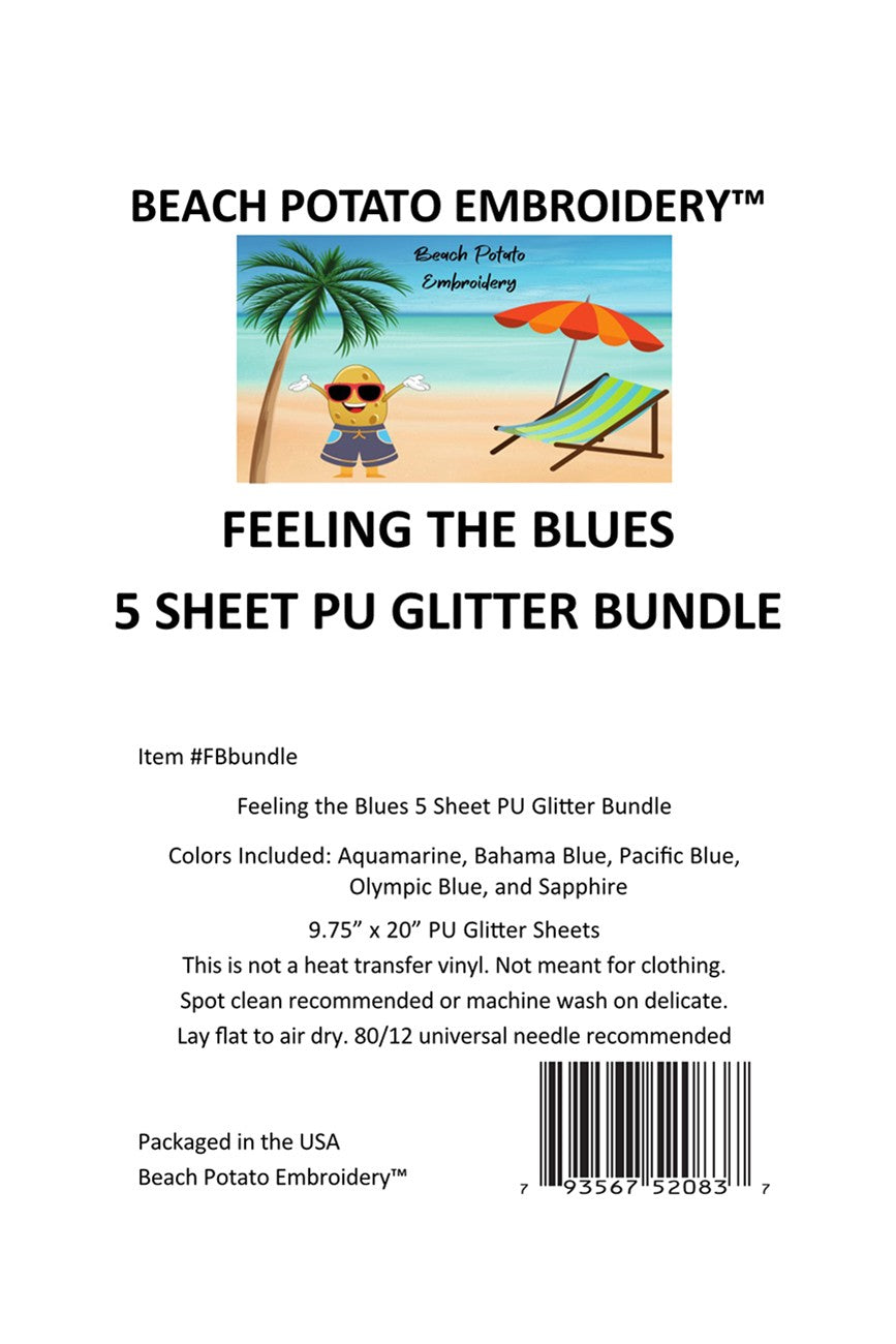 Feeling The Blues Glitter Sheet Bundle 5pk