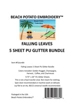 Falling Leaves Glitter Sheet Bundle 5pk