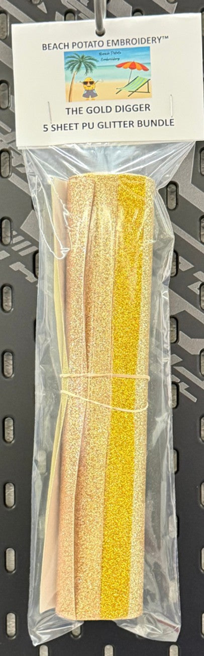 The Gold Digger Glitter Sheet Bundle 5pk