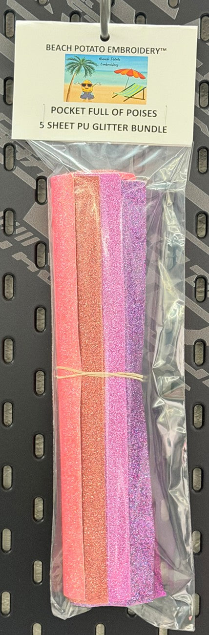 Pocket Full of Poises Glitter Sheet Bundle 5pk