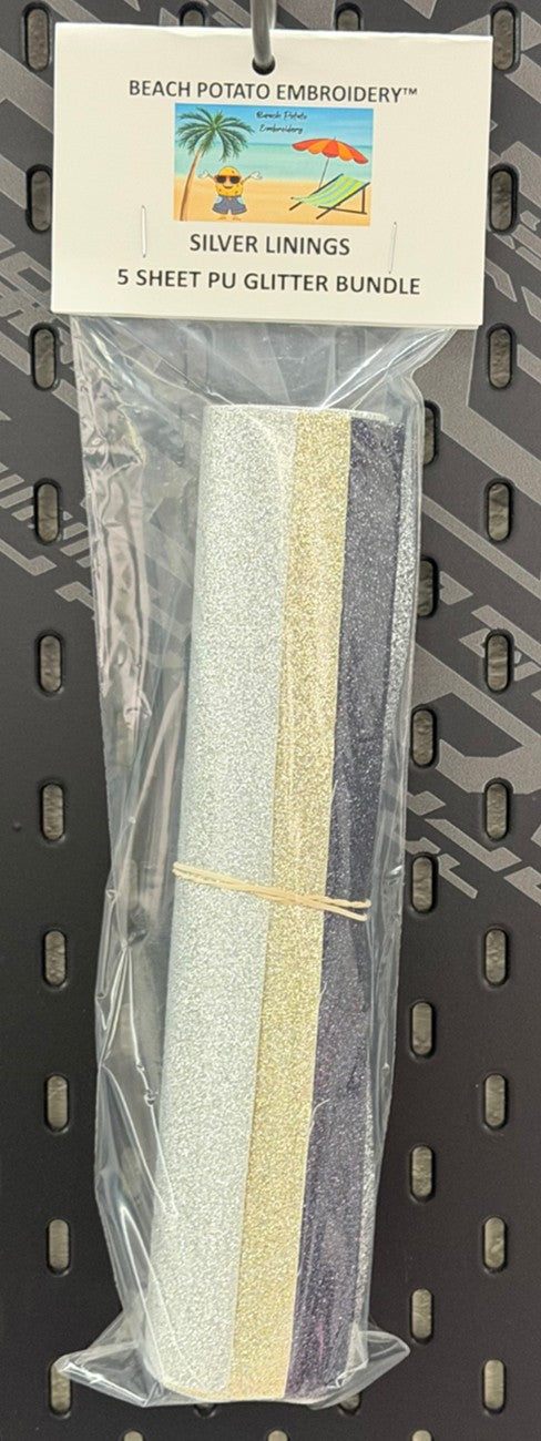 Silver Linings Glitter Sheet Bundle 5pk