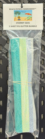 Stormy Seas Glitter Sheet Bundle 5pk