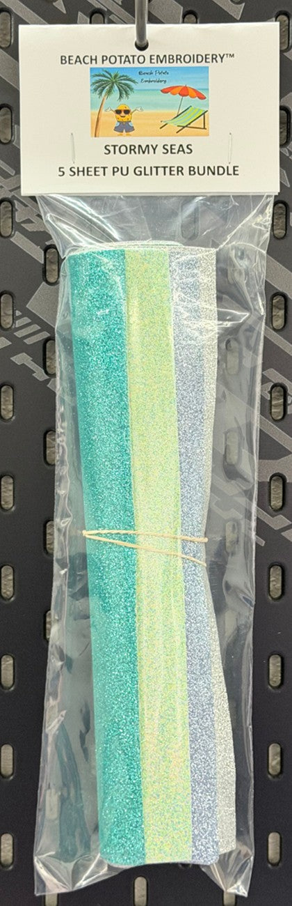 Stormy Seas Glitter Sheet Bundle 5pk