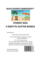 Stormy Seas Glitter Sheet Bundle 5pk