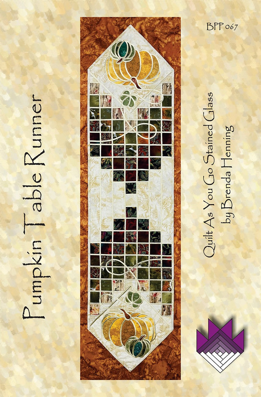 Pumpkin Table Runner in Stained Glass