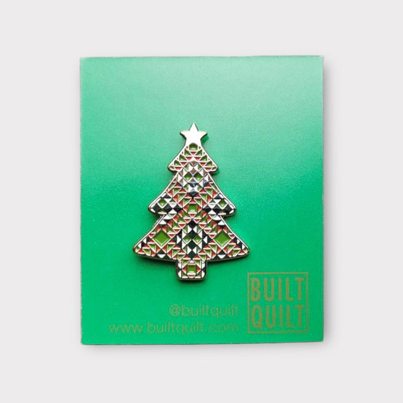 Quilt Xmas Tree Enamel Pin