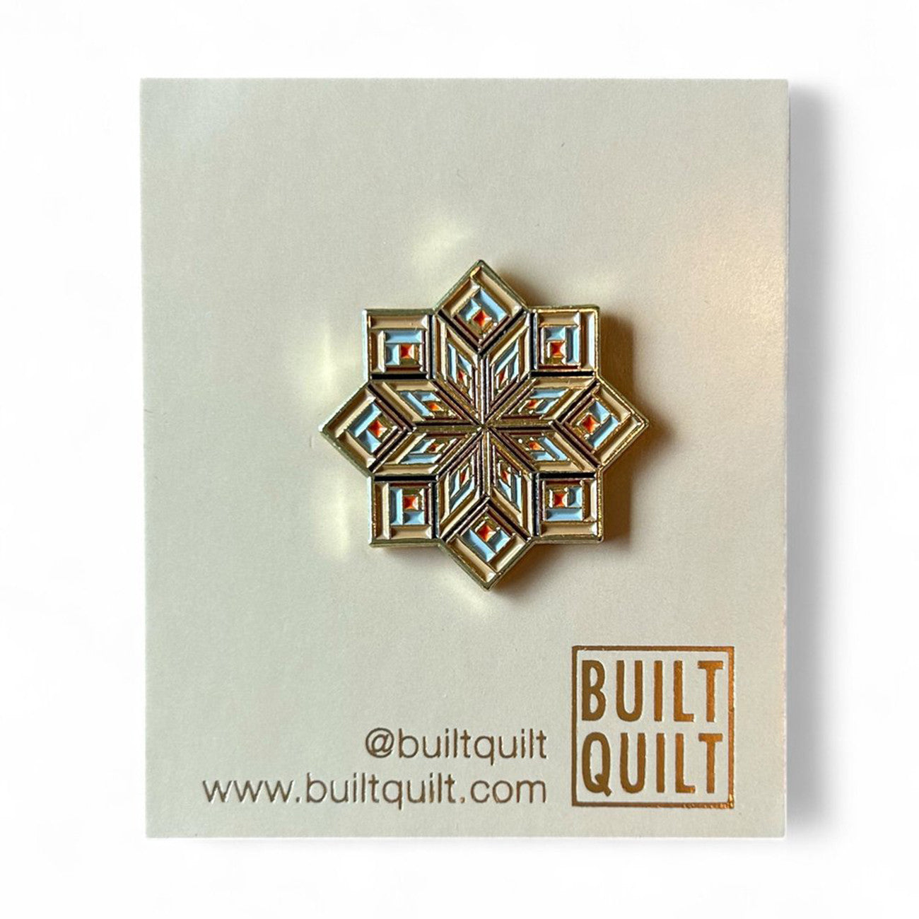 Broken Star Log Cabin Enamel Pin