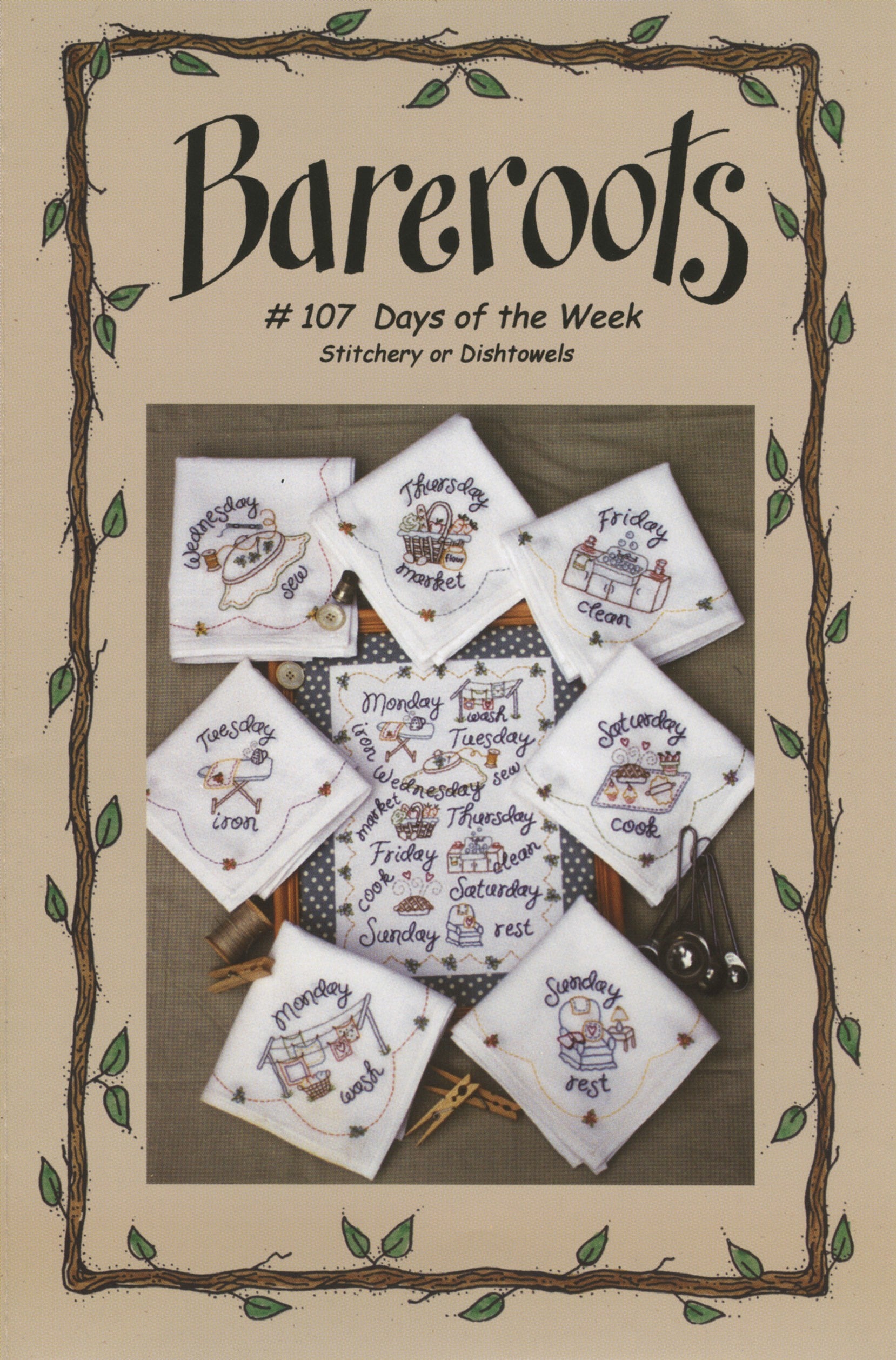 Days of the Week Stitchery & Dishtowels