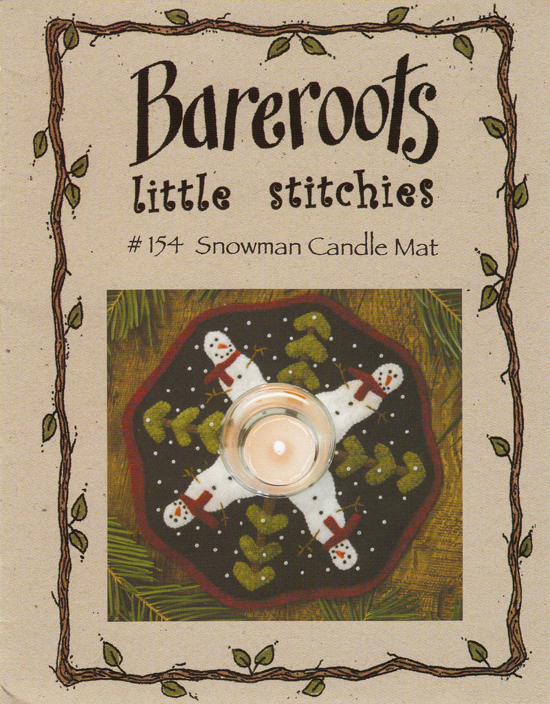 Little Stitchies - Snowmen Candle Mat