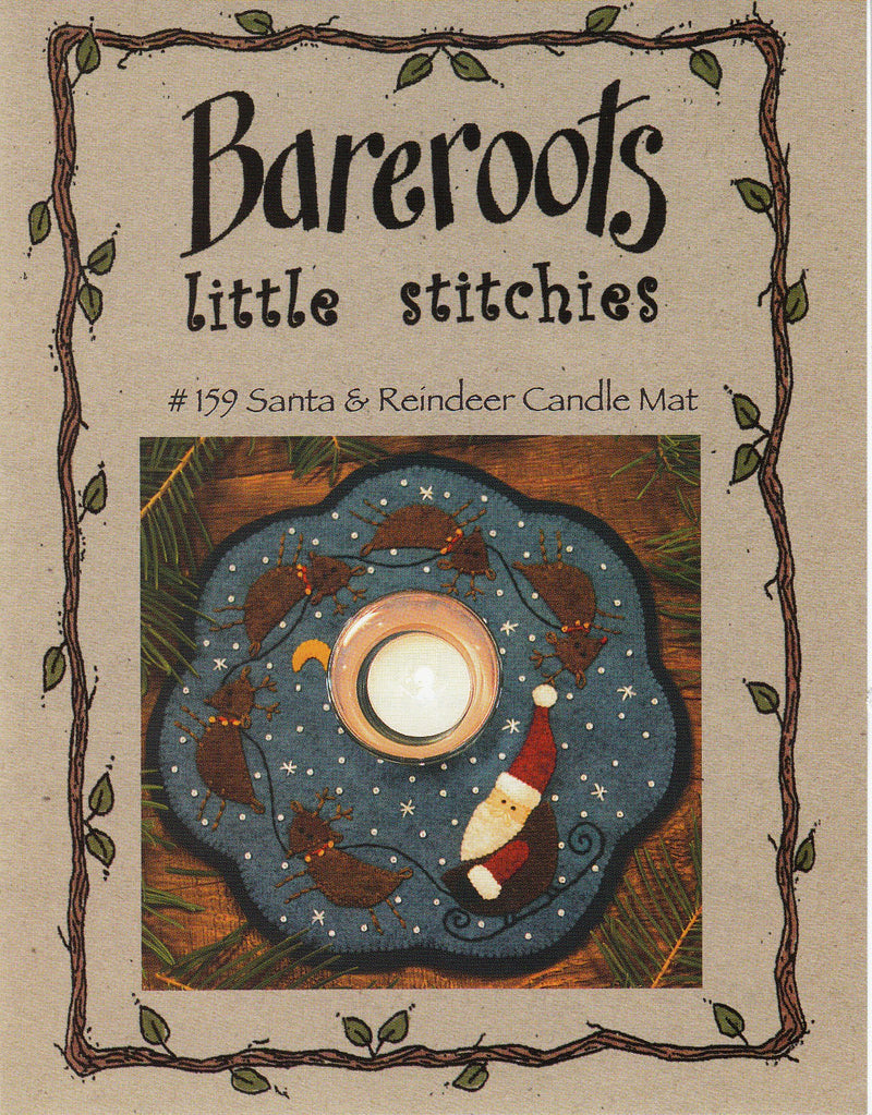 Little Stitchies - Santa & Reindeer Candle Mat