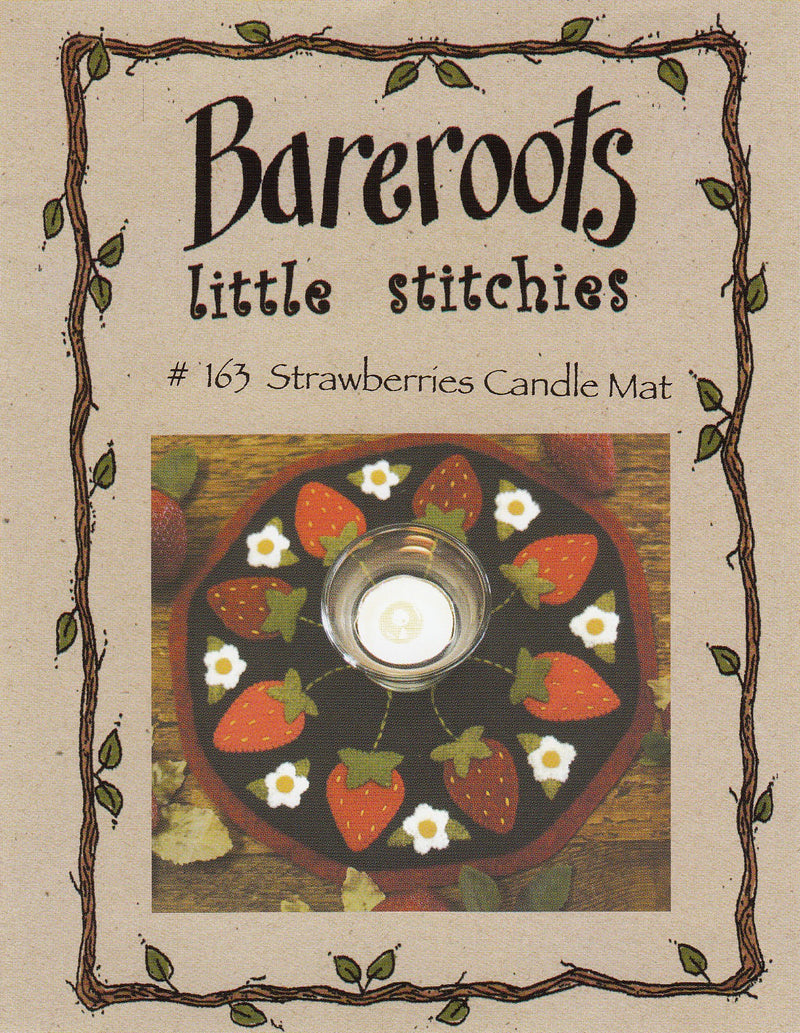 Little Stitchies - Strawberries Candle Mat