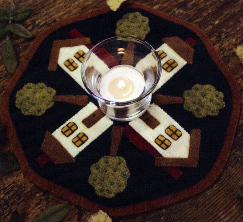 Little Stitchies - Houses Candle Mat