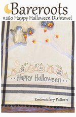 Happy Halloween Dishtowel Embroidery Pattern