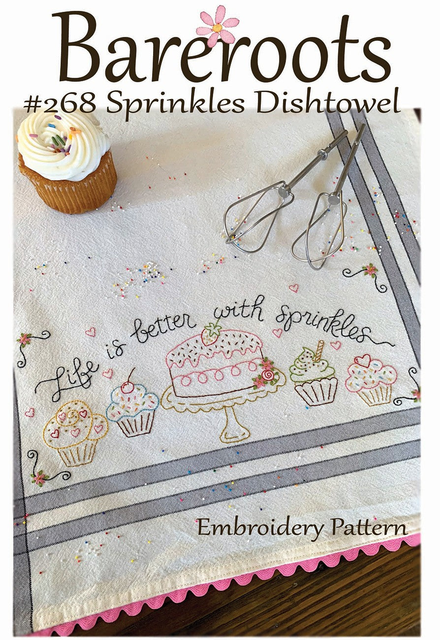 Sprinkles Embroidery Dishtowel Pattern