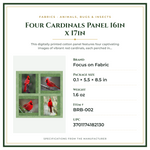 Product Specifications – Four Cardinals Panel 16in x 17in