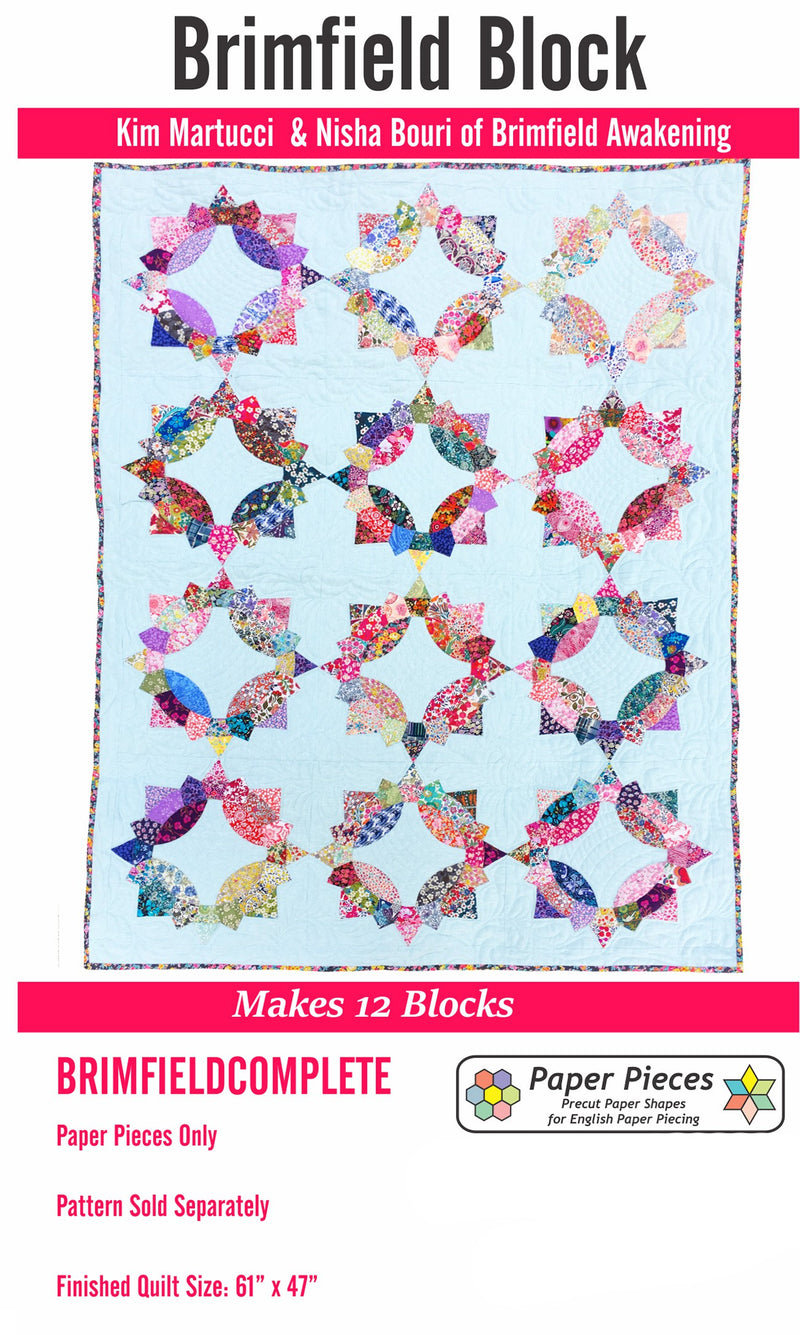 Paper Piece Pack For Brimfield Makes 12 Blocks No Pattern