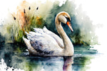Abstract Swan 24x16in Panel