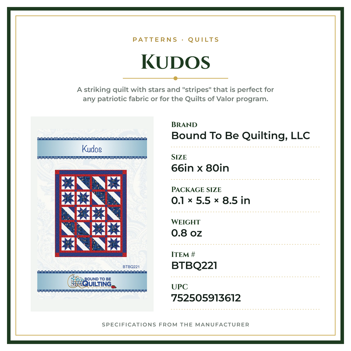 Product Specifications – Kudos