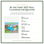 Product Specifications – By the Yard® 2027 Wall Calendar for Quilters