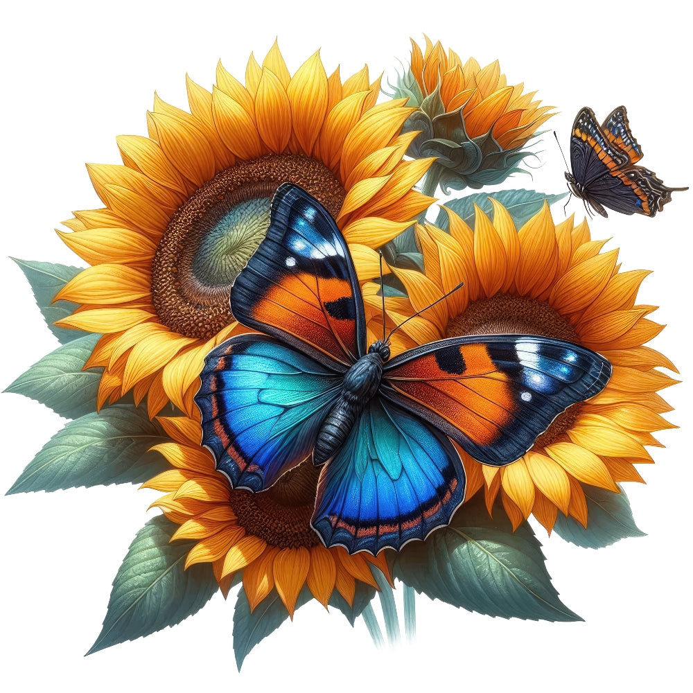 Butterflies and Flowers Fabric Panel 10