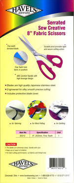 Serrated Fabric Scissors 8in