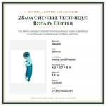 Product Specifications – 28mm Chenille Technique Rotary Cutter