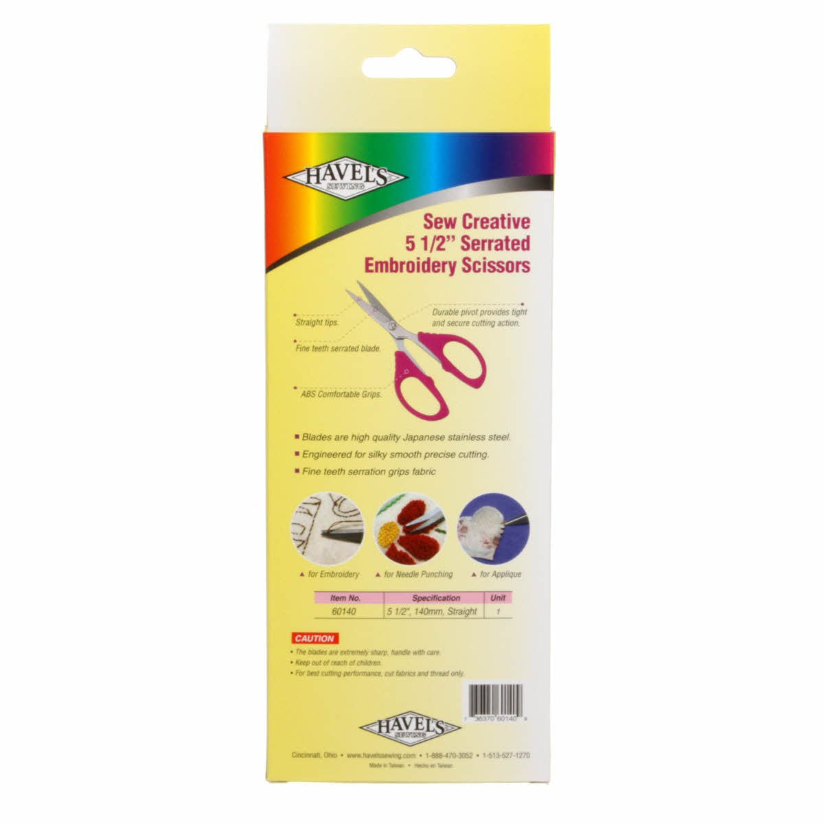Serrated Blade Embroidery Scissor 5-1/2in