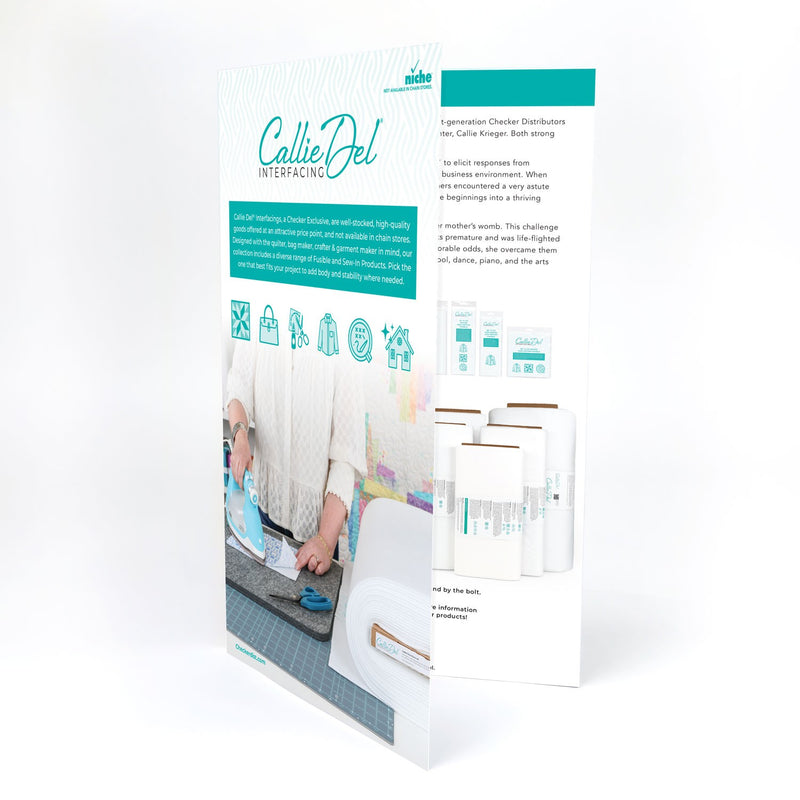 Callie Del Tri-Fold Swatch Card