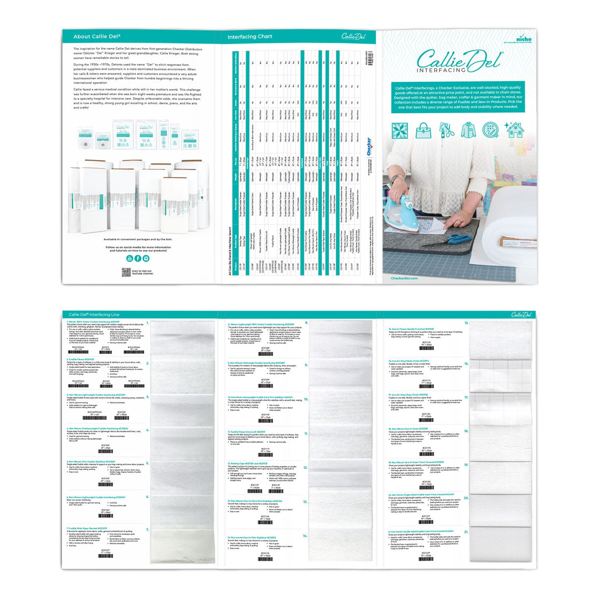 Callie Del Tri-Fold Swatch Card