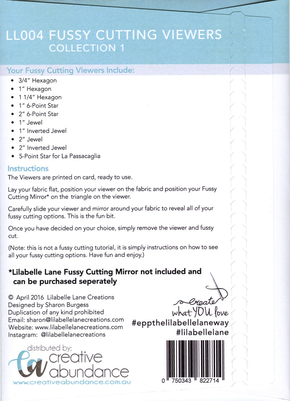 Fussy Cutting Viewers Collection 1