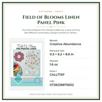 Product Specifications – Field of Blooms Linen Panel Pink