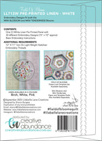Field Of Blooms Linen Panel White