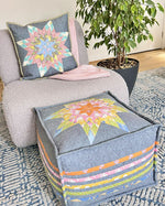 Star Lazing Ottoman & Cushion Set