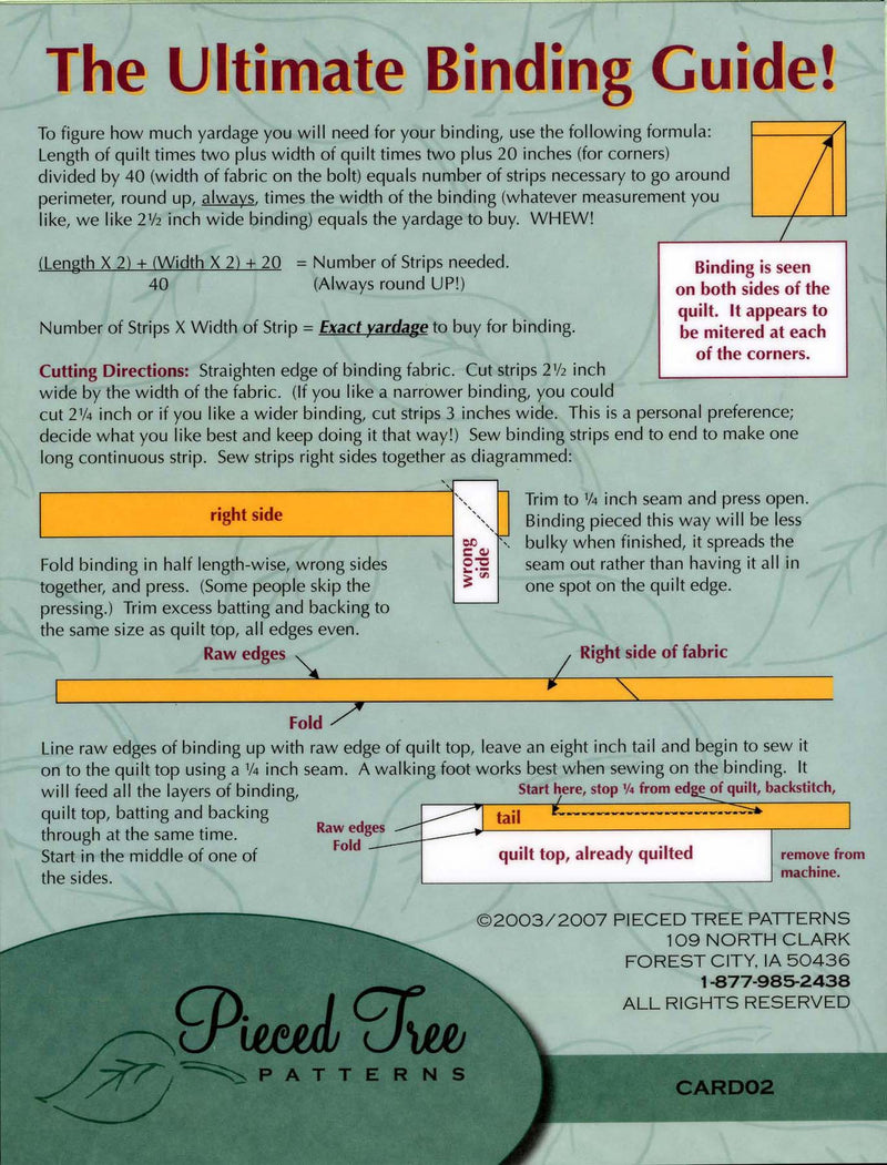 Ultimate Binding Guide Card