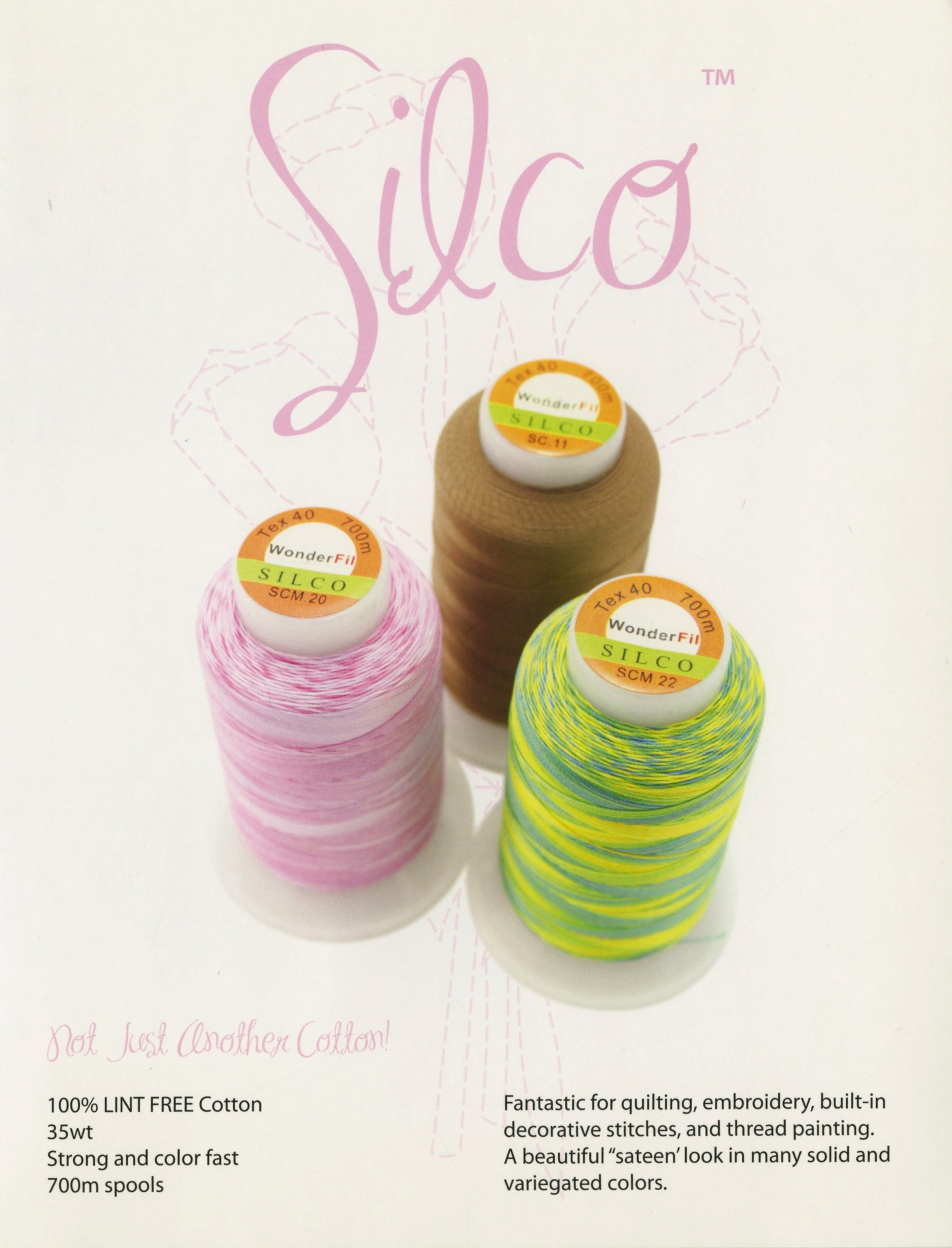 WonderFil Real Thread Silco Color Card