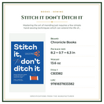 Product Specifications – Stitch it don't Ditch it