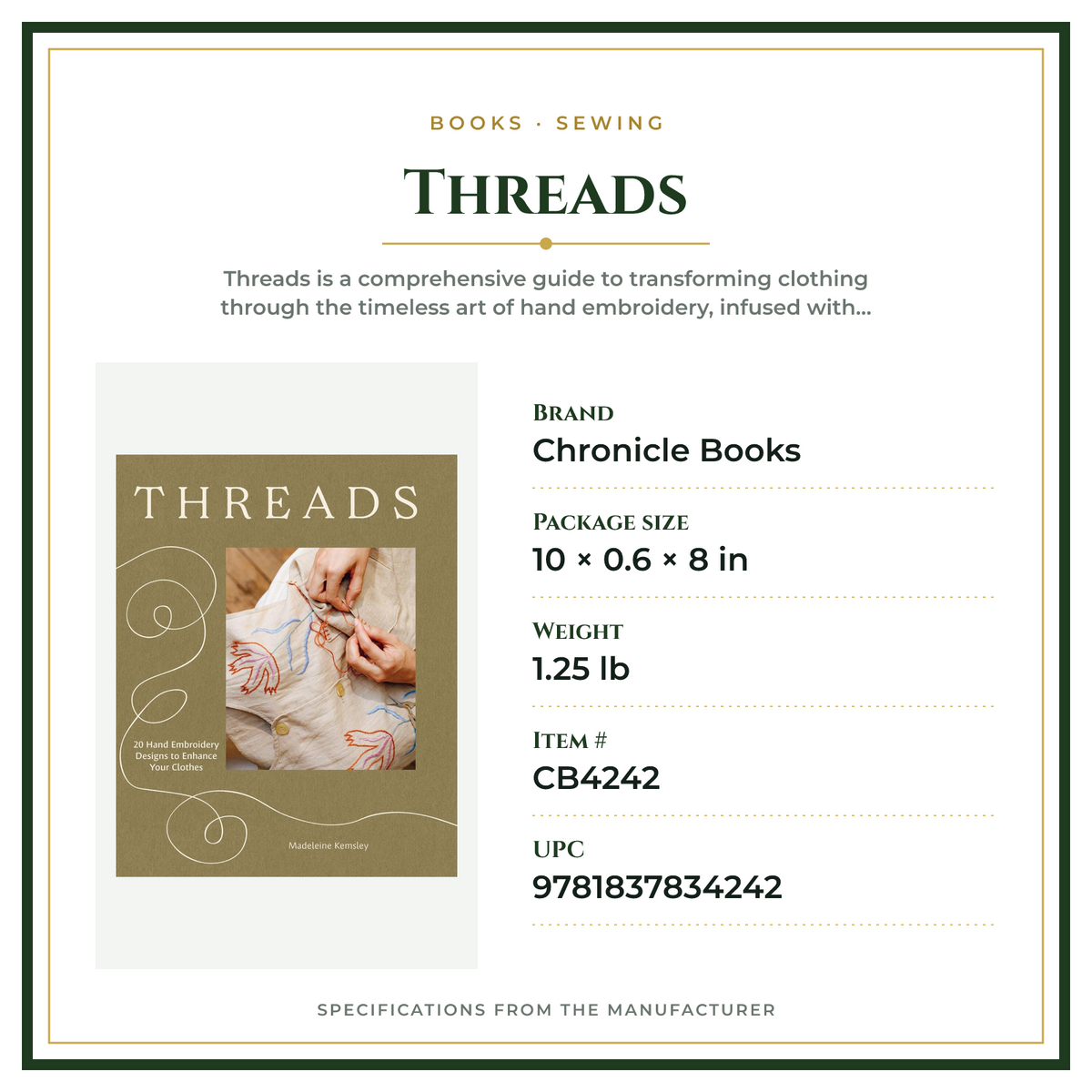 Product Specifications – Threads
