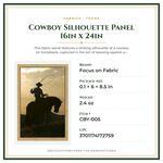 Product Specifications – Cowboy Silhouette Panel 16in x 24in